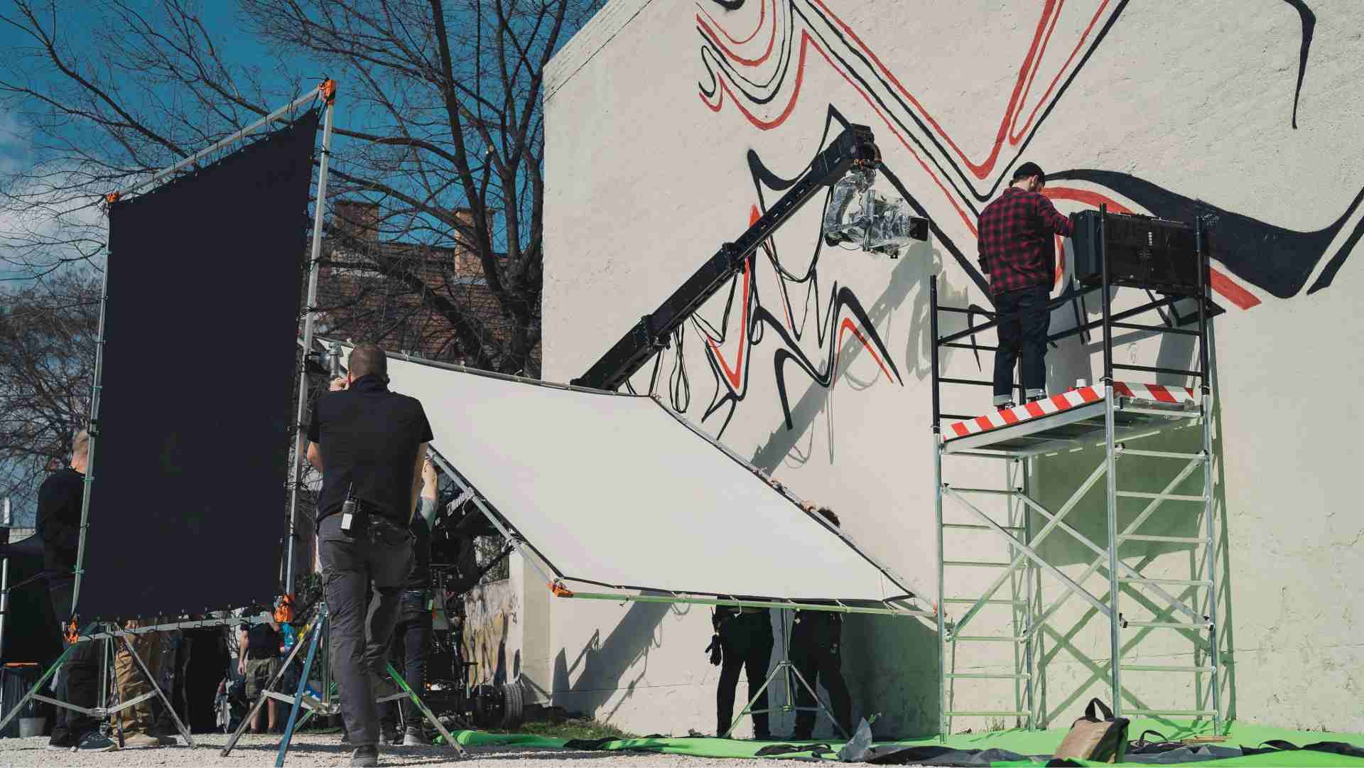 videó produkció világítás és kamera setup – reklámfilm forgatás